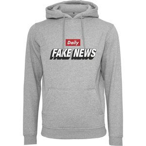 Mister Tee Mikina 'Fake News'  sivá / červená / biela / čierna