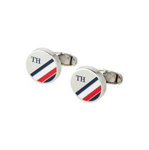 TOMMY HILFIGER Manžetové gombíky  červená / sivá / modrá / biela