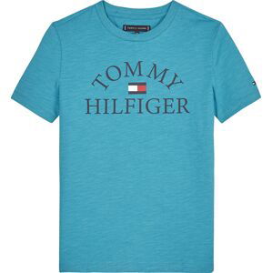 TOMMY HILFIGER Tričko  tyrkysová / tmavomodrá / biela / červená