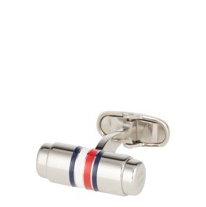 TOMMY HILFIGER Manžetové gombíky 'Dressed Up'  strieborná / biela / červená / modrá