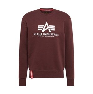 ALPHA INDUSTRIES Mikina  bordová / biela