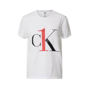 Calvin Klein Underwear Tričká na spanie 'S/S CREW NECK'  čierna / biela / červená