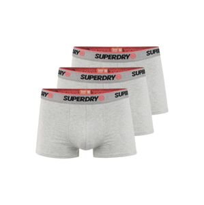 Superdry Boxerky  svetlosivá / čierna / červená