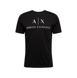 ARMANI EXCHANGE Tričko '8NZTCJ'  čierna / biela