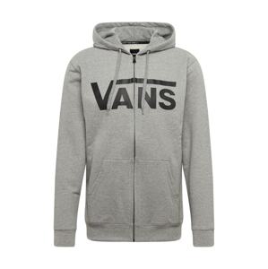 VANS Tepláková bunda  sivá melírovaná / čierna