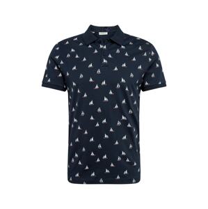 SELECTED HOMME Tričko 'SLHCARIBBEAN AOP SS POLO W EX'  tmavomodrá