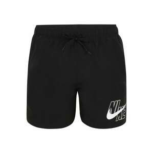 Nike Swim Surferské šortky 'Lap 5'  čierna / biela