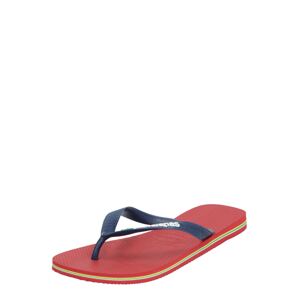 HAVAIANAS Plážové / kúpacie topánky 'BRASIL'  tmavomodrá / červená