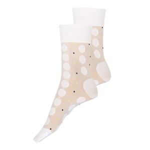 Swedish Stockings Ponožky 'Viola Dot Socks Black'  biela