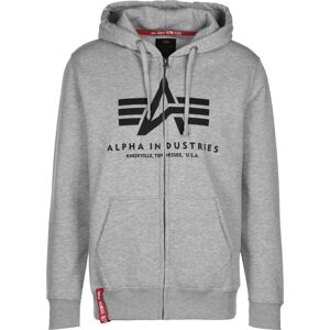 ALPHA INDUSTRIES Tepláková bunda  sivá / červená / čierna / biela