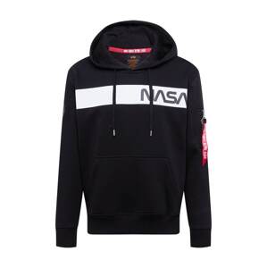 ALPHA INDUSTRIES Mikina 'NASA'  červená / čierna / strieborná