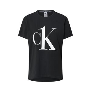 Calvin Klein Underwear Tričká na spanie  biela / čierna