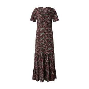 Miss Selfridge Šaty 'KNOT FRONT MAXI SMOC'  čierna / červená