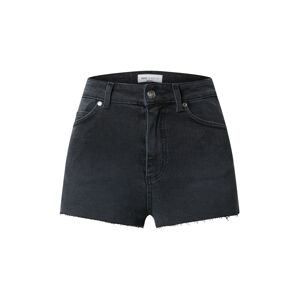 NU-IN Shorts 'High Rise Raw Hem Denim Shorts'  čierna