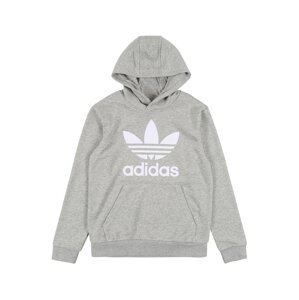 ADIDAS ORIGINALS Mikina 'Trefoil'  biela / sivá melírovaná