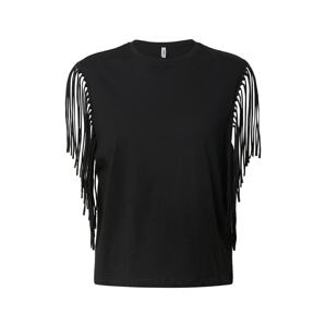 ONLY Top 'ONLFRINGES LIFE S/S O-NECK TOP CS JRS'  čierna