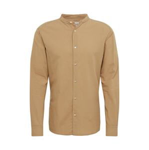 Only & Sons Košeľa 'ONSDAVID LS SEERSUCKER MANDARINE SHIRT'  béžová