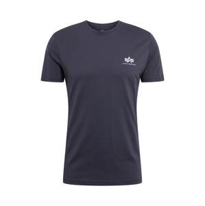 ALPHA INDUSTRIES Tričko 'Basic T Small Logo'  tmavomodrá