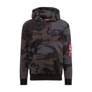 ALPHA INDUSTRIES Mikina  modrosivá / hnedá / antracitová / biela