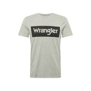 WRANGLER Tričko  sivá melírovaná / antracitová