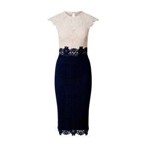 Lipsy Puzdrové šaty 'NAVY CONTRAST LACE BODYCON'  námornícka modrá