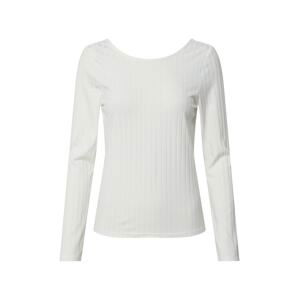 ONLY Tričko 'ONLGINA L/S DEEP BACK TOP JRS'  šedobiela