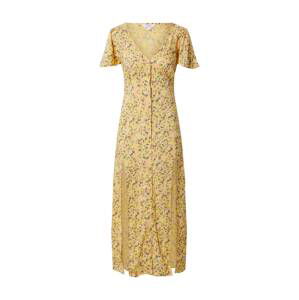 Miss Selfridge Šaty 'YELLOW BUTTON MIDI DRESS'  žltá