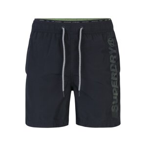 Superdry Plavecké šortky 'State Volley'  čierna / sivá / tmavosivá