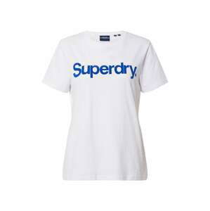 Superdry Tričko 'CL Flock'  modrá / biela