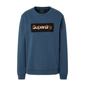 Superdry Mikina  modrá / zlatá / čierna