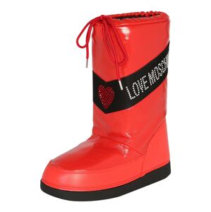 Love Moschino Snehule 'SKI BOOT'  čierna / červená