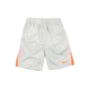 NIKE Športové nohavice  biela / oranžová / svetlosivá