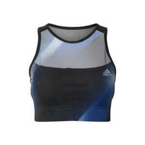 ADIDAS PERFORMANCE Športová podprsenka  biela / čierna / modrá / sivá