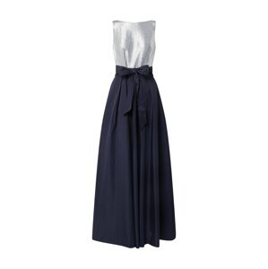Lauren Ralph Lauren Večerné šaty  sivá / námornícka modrá