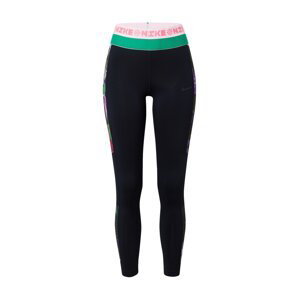 NIKE Športové nohavice  biela / čierna / zelená / ružová