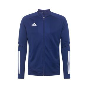 ADIDAS PERFORMANCE Športová mikina so zipsom  biela / námornícka modrá