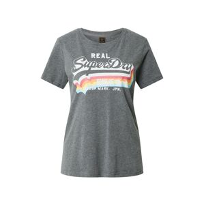 Superdry Tričko  svetlomodrá / sivá melírovaná / pitaya / biela