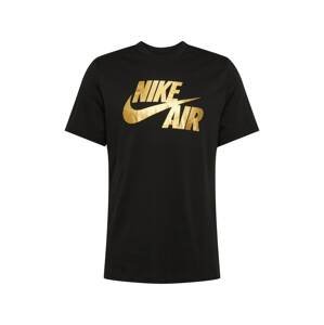 Nike Sportswear Tričko  zlatá / čierna