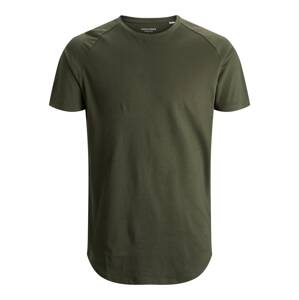 JACK & JONES Tričko 'JJECURVED TEE SS O-NECK NOOS'  olivová