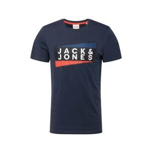 JACK & JONES Tričko 'COSHAUN'  námornícka modrá / biela / červená / modrá