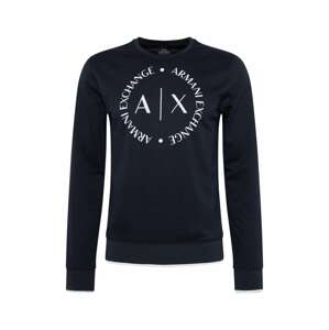 ARMANI EXCHANGE Sweatshirt  tmavomodrá / šedobiela