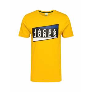 JACK & JONES Tričko 'Shaun'  čierna / oranžová