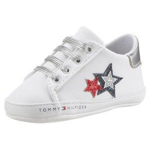 TOMMY HILFIGER Obuv na prvé kroky  biela / strieborná / červená / tmavomodrá