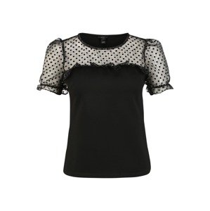 River Island Petite Tričko 'Organza'  čierna