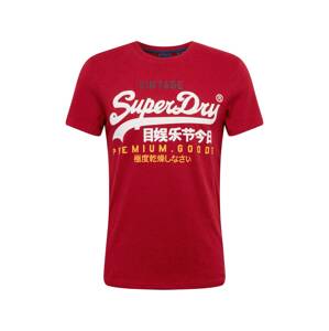 Superdry Tričko  červená / biela / žltá