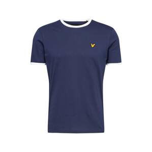 Lyle & Scott Tričko 'Ringer'  biela / námornícka modrá