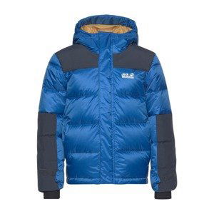 JACK WOLFSKIN Outdoorová bunda 'MOUNT COOK'  čierna / kráľovská modrá