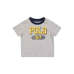 Polo Ralph Lauren Tričko  modrá / sivá melírovaná / žltá