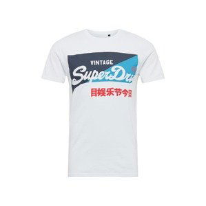 Superdry Tričko 'PRIMARY'  biela / červená / modrá / námornícka modrá