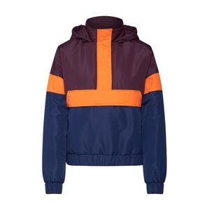 Urban Classics Prechodná bunda  námornícka modrá / baklažánová / neónovo oranžová